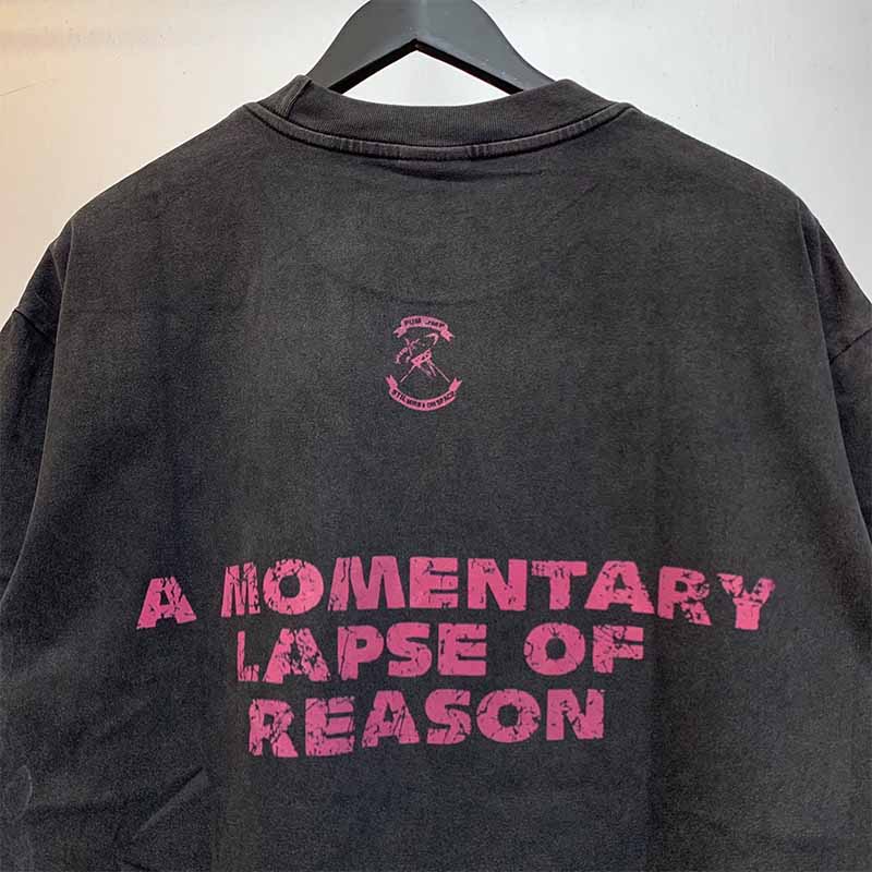 SAINT MICHAEL Vintage T Shirt PSYCHO21 PINK FLOYD ROCK Vintage Printed Short Sleeve