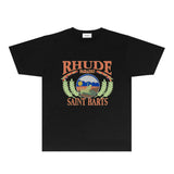 Rhude T Shirts Printed Trendy Pure Cotton