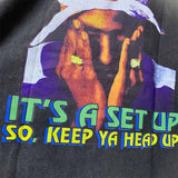 SAINT MICHAEL Vintage T Shirt MKSZY 2pac White Headscarf West Coast Vintage Short Sleeve