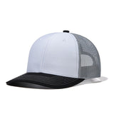 Trendy flat brimmed hat summer mesh breathable