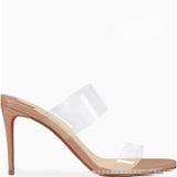 Louboutin-style red bottom shoes european station cl red bottom high heels pointed toe super high heel stiletto spring & fallflats women's shoes flatsexportplus size shoes