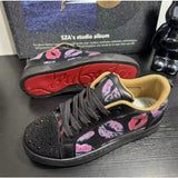 Louboutin-style red bottom shoes europeancl rivetstrendy men's shoes red bottom sneakersfashioneasiest for matchbest selling breathable casual shoes