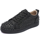 Louboutin-style red bottom shoes european station red bottom mencasual studded sneakers fashion hot diamond spirit guy trendy men's shoes