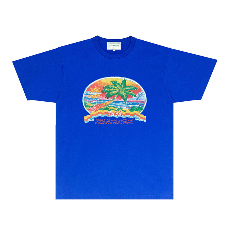 Casablanca T Shirts Fashion Print Street