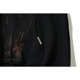 Kanye West Sunday Service Hoodie Autumn And Winter Doberman Pinscher Vintage Print Distressed Fog Hoodie