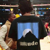 Rhude T Shirt Classic Sunset Theme Printed Short Sleeve T-Shirt