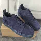 Louboutin-style red bottom shoes european station cl men's shoes rivets red bottom sneakers easiest for matchtrendy rivets couple style casual european goods