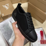 Louboutin-style red bottom shoes european cl style gridsmen's shoes cowhide rivets hot diamond low-top red bottom shoes couple sneakers casualeasiest for match