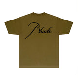 Rhude T Shirts Printed Trendy Pure Cotton