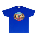 Rhude T Shirts Printed Trendy Pure Cotton