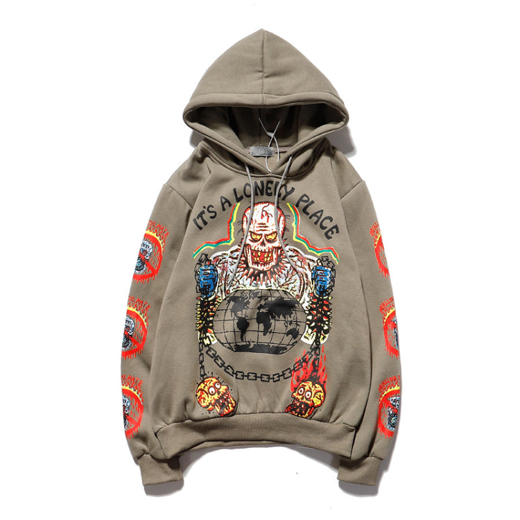 Jesus Is King Sweater High Street Skateboard Trendy Brand Letter Hoodie Ins Men's Sweater Couple Coat