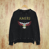 Amiri Distressed Sweatshirt Printed Trendy Pure Cotton