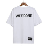 We11 Done T Shirts Letters Badge Printed Oversize Loose Couple