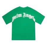 Palm Angels T Shirts Angel Short Sleeve Batwing Sleeve Men's and Women's T-shirt Trendy Half Sleeve