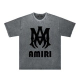 Amiri Washed Distressed T Shirt Printed Trendy Pure Cotton