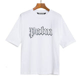 Palm Angels T Shirts Angel Front and Rear Printed Short Sleeve T-shirt Men's Loose Half Sleeve