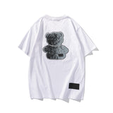 We11 Done T Shirts Teddy Bear Reflective Necklace Short Sleeve T-shirt for Men and Women