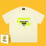 Drew T Shirts Smiley Face Short-Sleeved T-shirt Men's Short-Sleeved T-shirt