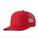 Trendy flat brimmed hat summer mesh breathable