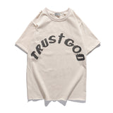 Kanye West Trust God T Shirt Short Sleeve T-shirt Men's Loose