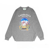 Casablanca Long sleeve T-shirt Portal Printed Cotton Crew Neck