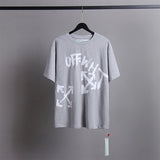 Off White T Shirts Tie-Dye Process Loose Men'S And Women'S Same Style Pure Cotton Short Sleeves