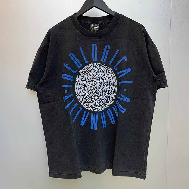 SAINT MICHAEL Vintage T Shirt 24Aw SS TEEIDEOLOGICAL Short Sleeve