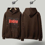 Travis Scott T Shirts FW24 DAYS BEFORE RODEO peripherals spider web print plush hooded sweatshirt
