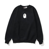 Shark Print Sweatshirts Printed Letter Fleece-Lined Crew Neck Sweater Men'S And Women'S Jacket