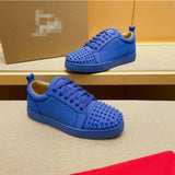 Louboutin-style red bottom shoes spring autum red bottom cl european station k-style british casual small black shoes good men's spike shoes