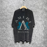 Amiri washed t-shirt mirror short sleeve