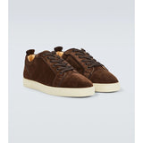 Louboutin-style red bottom shoes red bottom shoes cl suede leather low-top luxury brand sneakers fashion genuine leather dark brown casual shoes