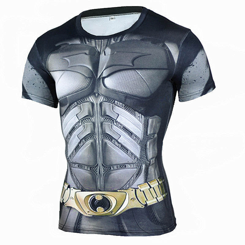 Marvel T Shirt Marvel Short-Sleeved T-shirt Men's Fitness