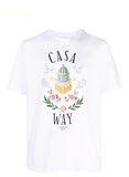 Casablanca T Shirts Crew Neck Loose Cotton Tee