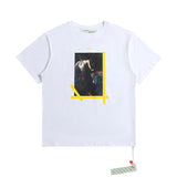 Off White T Shirts Religious Angel Oil Painting Short Sleeves