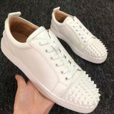 Louboutin-style red bottom shoes european station cl men's shoes rivets red bottom sneakers easiest for matchtrendy rivets couple style casual european goods