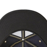 Trendy flat brimmed hat leather shade