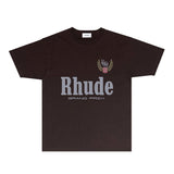Rhude T Shirts Printed Trendy Pure Cotton
