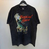 SAINT MICHAEL Vintage T Shirt Direct Spray Washing Water Old Short Sleeve