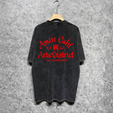 Amiri washed t-shirt artistic word short sleeves