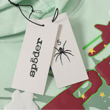 Sp5der Hoodie Cobweb Puff Print Pure Cotton