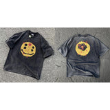 Men Vintage T-Shirts Vintage Washed Bieber Short Sleeves Vintage Casual