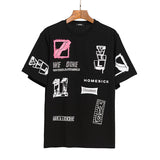 We11 Done Shirts We11done Printed T Shirt Men's and Women's Same Pure Cotton