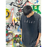 Men Vintage T-Shirts Vintage Washed Bieber Short Sleeves Vintage Casual