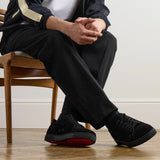 Louboutin-style red bottom shoes red bottom shoes cl suede leather low-top luxury brand sneakers fashion genuine leather black casual shoes