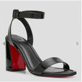 Louboutin-style red bottom shoes european station cl red bottom high heels pointed toe super high heel stiletto spring & fallflats women's shoes flatsexportplus size shoes