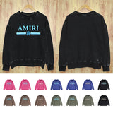 Amiri Distressed Sweatshirt Printed Trendy Pure Cotton