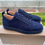Louboutin-style red bottom shoes exportacl red bottom shoes rivets men's toe nails clcouple women's shoes rhinestone casualtrendy sneakers