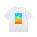 Caravaggio T-Shirts Oil Painting Cartoon Short Sleeve Boys Loose Printed Casual Summer