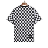 We11 Done T Shirts Plaid Logo Letter Offset Printing Loose Men and Women